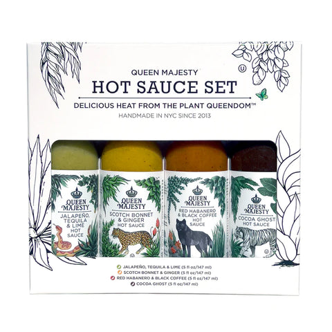Queen Majesty Hot Sauce Gift Set (4x 5oz Bottles)