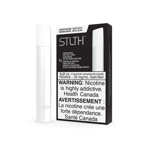 STLTH LIMITED EDITION STARTER KIT - WHITE METAL WITH DOUBLE MINT STLTH X POD